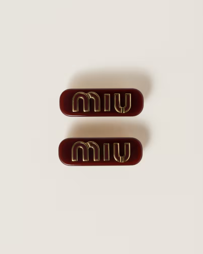Stylish and Durable:Miumiu Plexiglas and Metal Hair Clips