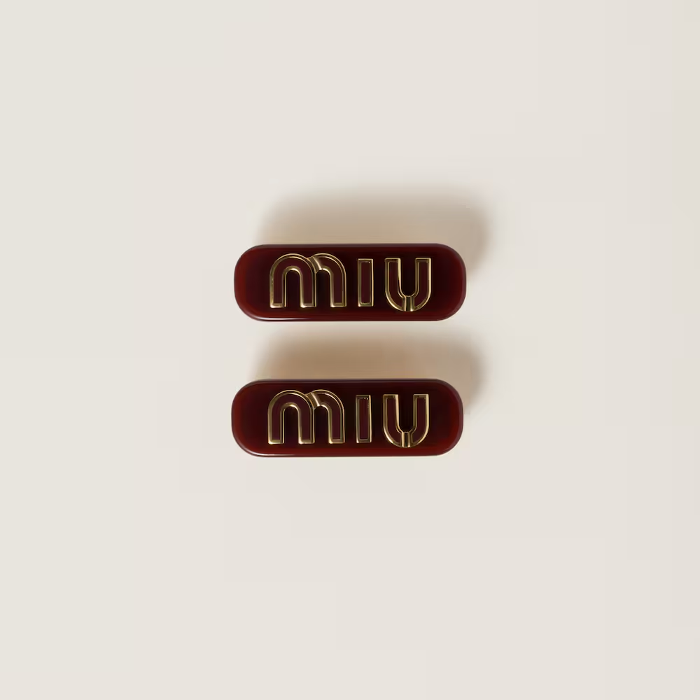 Stylish and Durable:Miumiu Plexiglas and Metal Hair Clips