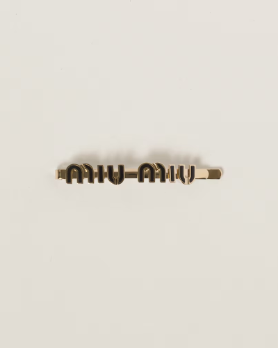 Introducing Our Enameled Miumiu Metal Hair Clip: Style Meets Function