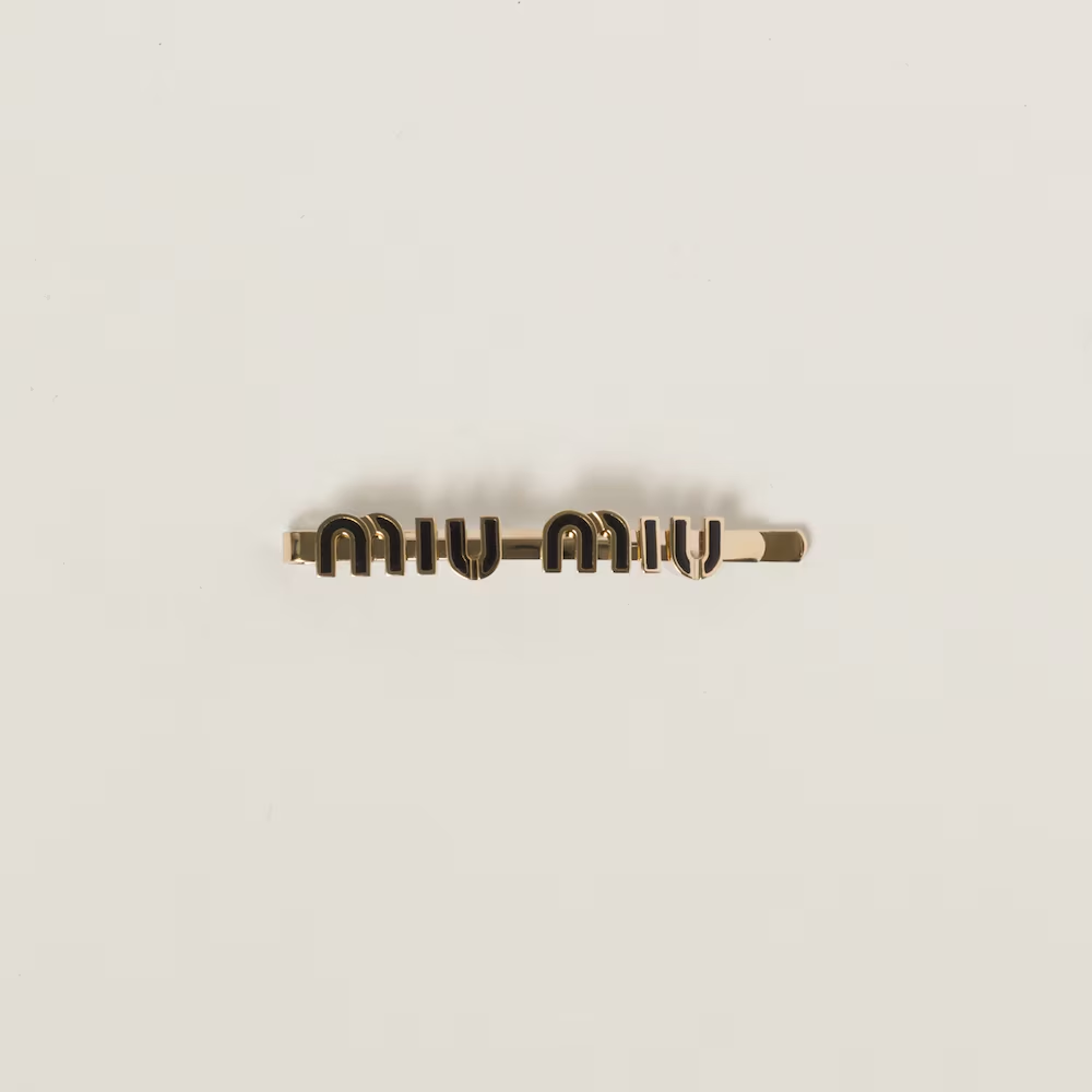 Introducing Our Enameled Miumiu Metal Hair Clip: Style Meets Function