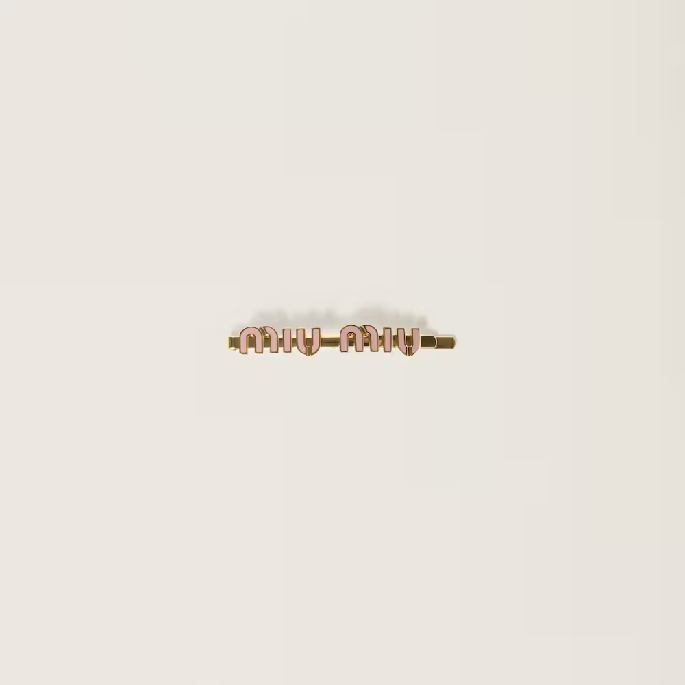 Elevate Your Style with Our Enameled Miumiu Metal Hair Clip