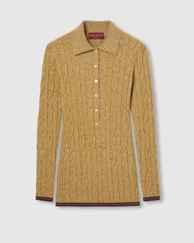 Introducing Our Fine Cable and Rib Wool Polo Top