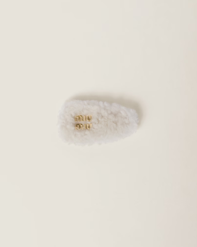 Elevate Your Style with a Miumiu Shearling Hair Clip