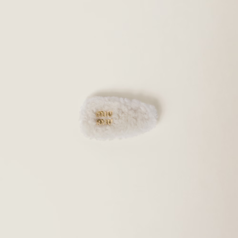 Elevate Your Style with a Miumiu Shearling Hair Clip